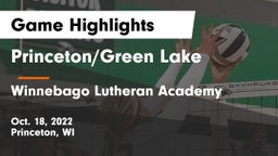Princeton/Green Lake  vs Winnebago Lutheran Academy  Game Highlights - Oct. 18, 2022