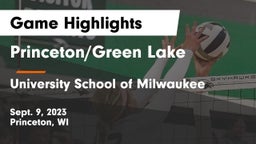Princeton/Green Lake  vs University School of Milwaukee Game Highlights - Sept. 9, 2023