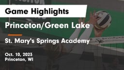 Princeton/Green Lake  vs St. Mary's Springs Academy  Game Highlights - Oct. 10, 2023