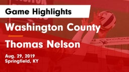 Washington County  vs Thomas Nelson Game Highlights - Aug. 29, 2019