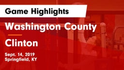 Washington County  vs Clinton  Game Highlights - Sept. 14, 2019