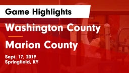 Washington County  vs Marion County Game Highlights - Sept. 17, 2019