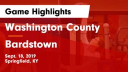 Washington County  vs Bardstown  Game Highlights - Sept. 18, 2019