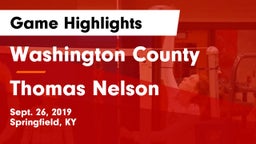Washington County  vs Thomas Nelson  Game Highlights - Sept. 26, 2019