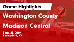 Washington County  vs Madison Central Game Highlights - Sept. 28, 2019