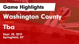Washington County  vs Tba Game Highlights - Sept. 28, 2019