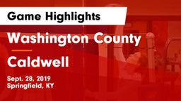 Washington County  vs Caldwell Game Highlights - Sept. 28, 2019