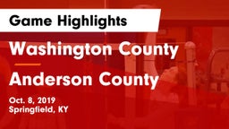 Washington County  vs Anderson County Game Highlights - Oct. 8, 2019