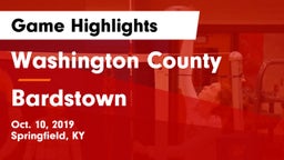 Washington County  vs Bardstown  Game Highlights - Oct. 10, 2019