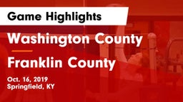 Washington County  vs Franklin County  Game Highlights - Oct. 16, 2019