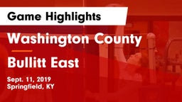 Washington County  vs Bullitt East  Game Highlights - Sept. 11, 2019
