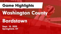 Washington County  vs Bardstown  Game Highlights - Sept. 10, 2020