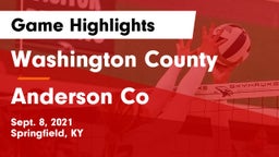 Washington County  vs Anderson Co  Game Highlights - Sept. 8, 2021