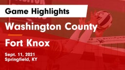 Washington County  vs Fort Knox Game Highlights - Sept. 11, 2021