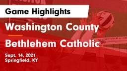Washington County  vs Bethlehem Catholic  Game Highlights - Sept. 14, 2021