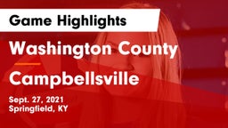 Washington County  vs Campbellsville  Game Highlights - Sept. 27, 2021