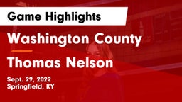 Washington County  vs Thomas Nelson  Game Highlights - Sept. 29, 2022