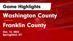 Washington County  vs Franklin County  Game Highlights - Oct. 12, 2022