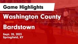 Washington County  vs Bardstown  Game Highlights - Sept. 20, 2023