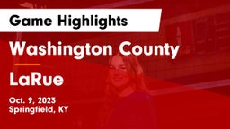 Washington County  vs LaRue Game Highlights - Oct. 9, 2023