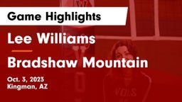 Lee Williams  vs Bradshaw Mountain  Game Highlights - Oct. 3, 2023