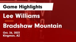 Lee Williams  vs Bradshaw Mountain  Game Highlights - Oct. 26, 2023