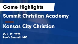 Summit Christian Academy vs Kansas City Christian  Game Highlights - Oct. 19, 2020