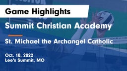 Summit Christian Academy vs St. Michael the Archangel Catholic  Game Highlights - Oct. 10, 2022