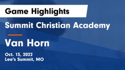 Summit Christian Academy vs Van Horn  Game Highlights - Oct. 13, 2022