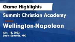 Summit Christian Academy vs Wellington-Napoleon  Game Highlights - Oct. 18, 2022