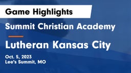 Summit Christian Academy vs Lutheran Kansas City Game Highlights - Oct. 5, 2023