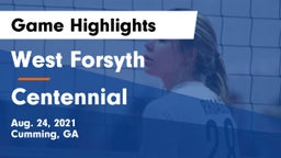 West Forsyth  vs Centennial  Game Highlights - Aug. 24, 2021