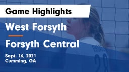 West Forsyth  vs Forsyth Central  Game Highlights - Sept. 16, 2021
