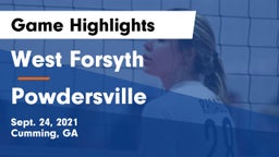 West Forsyth  vs Powdersville  Game Highlights - Sept. 24, 2021