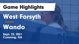 West Forsyth  vs Wando Game Highlights - Sept. 25, 2021