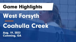 West Forsyth  vs Coahulla Creek  Game Highlights - Aug. 19, 2022