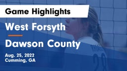 West Forsyth  vs Dawson County  Game Highlights - Aug. 25, 2022