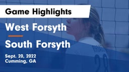 West Forsyth  vs South Forsyth  Game Highlights - Sept. 20, 2022