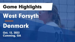 West Forsyth  vs Denmark  Game Highlights - Oct. 12, 2022