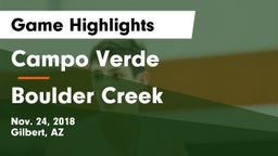 Campo Verde  vs Boulder Creek Game Highlights - Nov. 24, 2018