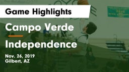 Campo Verde  vs Independence  Game Highlights - Nov. 26, 2019