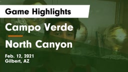 Campo Verde  vs North Canyon Game Highlights - Feb. 12, 2021