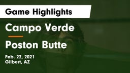 Campo Verde  vs Poston Butte  Game Highlights - Feb. 22, 2021