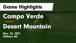 Campo Verde  vs Desert Mountain  Game Highlights - Nov. 24, 2021