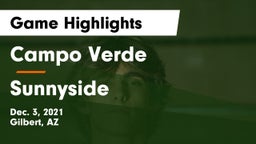 Campo Verde  vs Sunnyside  Game Highlights - Dec. 3, 2021