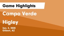 Campo Verde  vs Higley  Game Highlights - Jan. 3, 2020