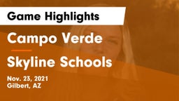 Campo Verde  vs Skyline Schools Game Highlights - Nov. 23, 2021