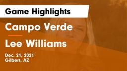 Campo Verde  vs Lee Williams  Game Highlights - Dec. 21, 2021