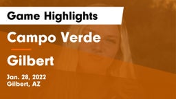 Campo Verde  vs Gilbert  Game Highlights - Jan. 28, 2022