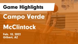 Campo Verde  vs McClintock  Game Highlights - Feb. 10, 2022